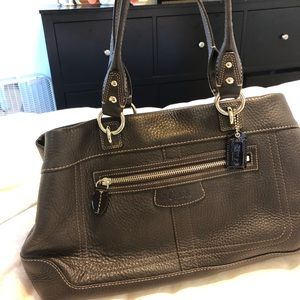 COACH Brown Pebbled Leather handbag